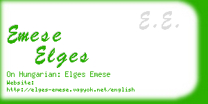 emese elges business card